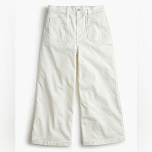 J.Crew Point Sur wide-leg crop jean in white
